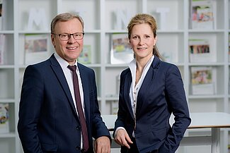 Vorstandsvorsitzender Michael Fritz (links) und Vorständin Angelika Dinges (rechts)