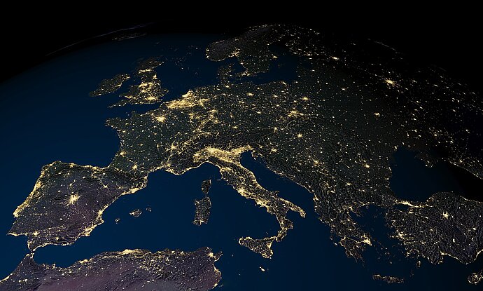 Europa in der Nacht