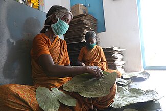 Herstellung von Geschirr in Indien