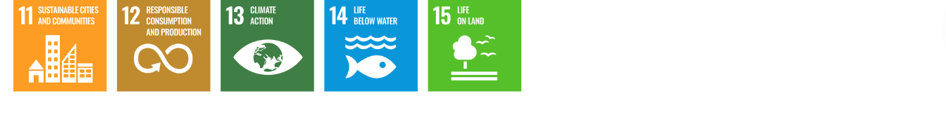 SDGs 11, 12, 13, 14, 15